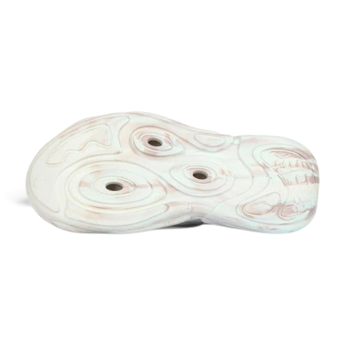 FRG Anta beige EVA beach slippers showing the textured, marbled sole with drainage holes for summer comfort.