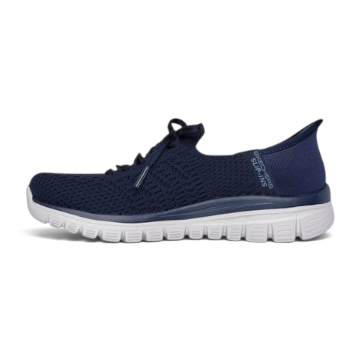 FRG GRACEFUL FIRST BLUSH navy blue slip-on athletic sneaker with a white cushioned sole and breathable mesh upper