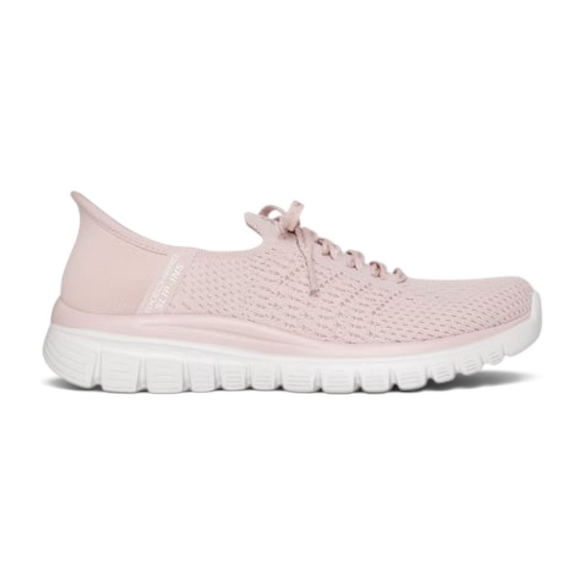FRG Graceful First Blush light pink slip-in athletic sneaker with breathable mesh upper and white cushioned sole