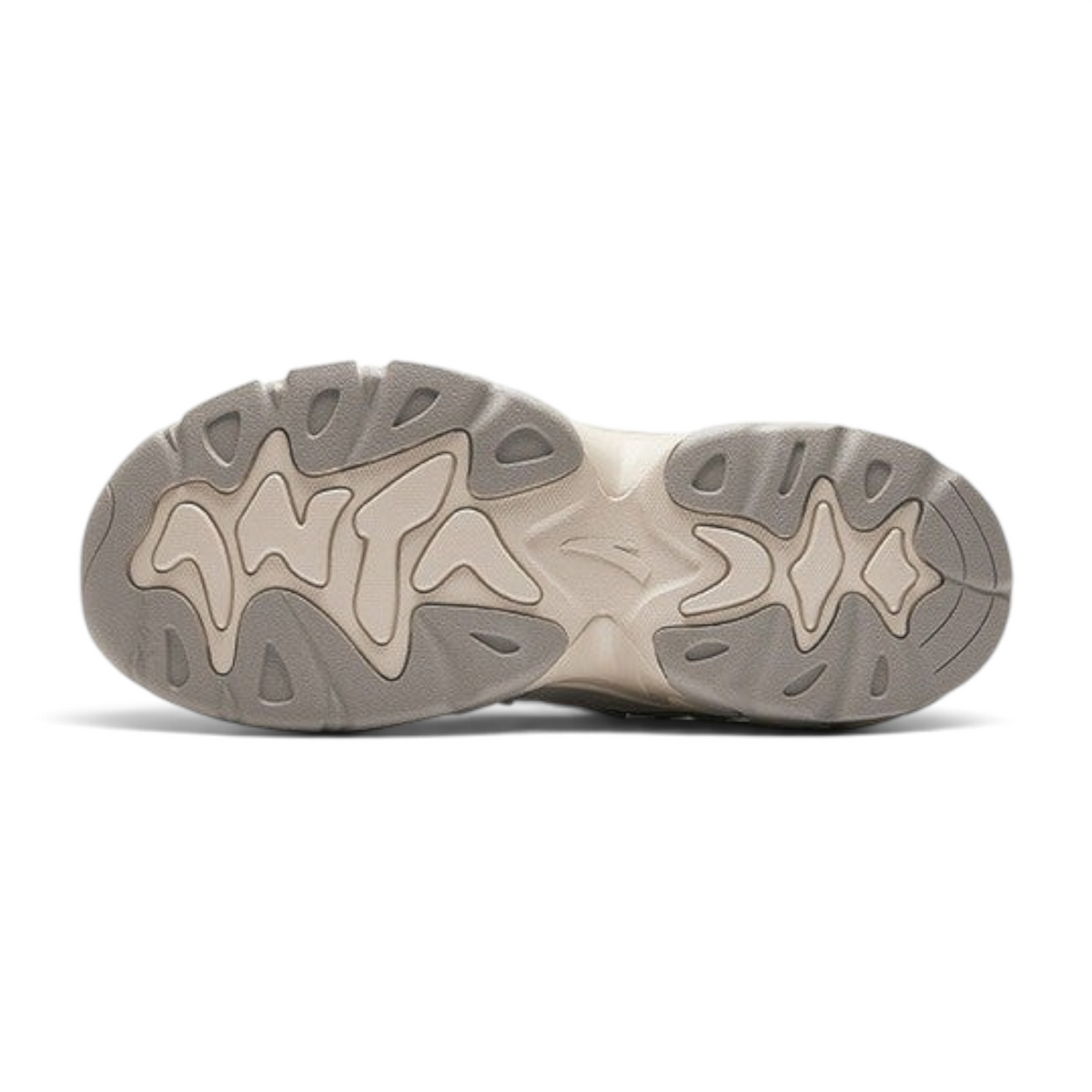 FRG ANTA Meteorolite chunky casual shoe rubber outsole in light grey and smoke grey with textured traction pattern