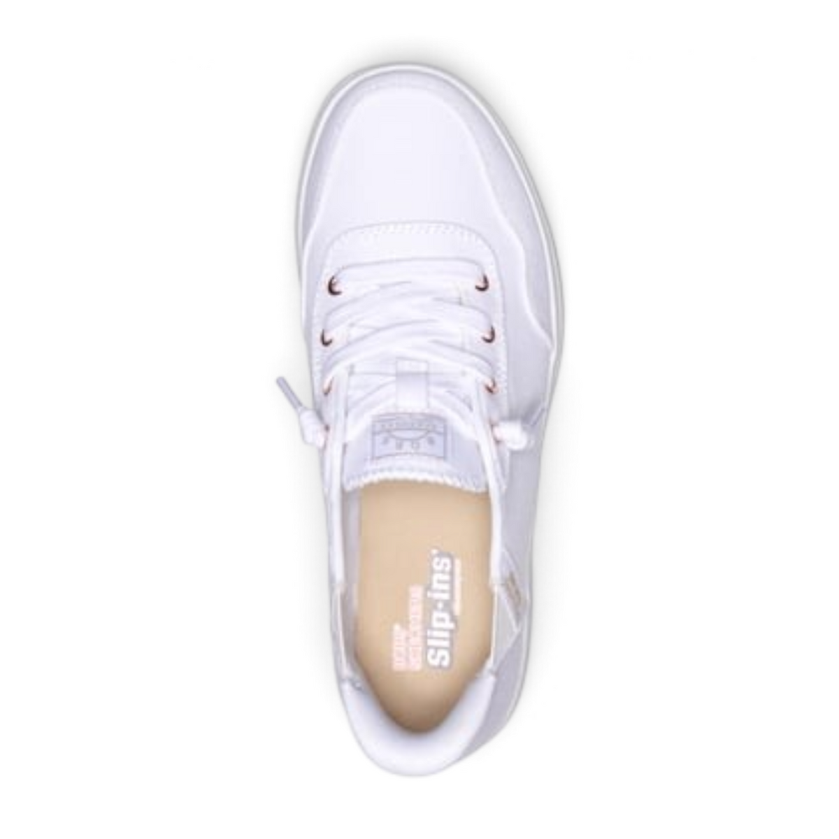 FRG BOBS SKIP CUTE white slip-on sneaker with lace-up detail and cushioned insole for comfortable casual wear