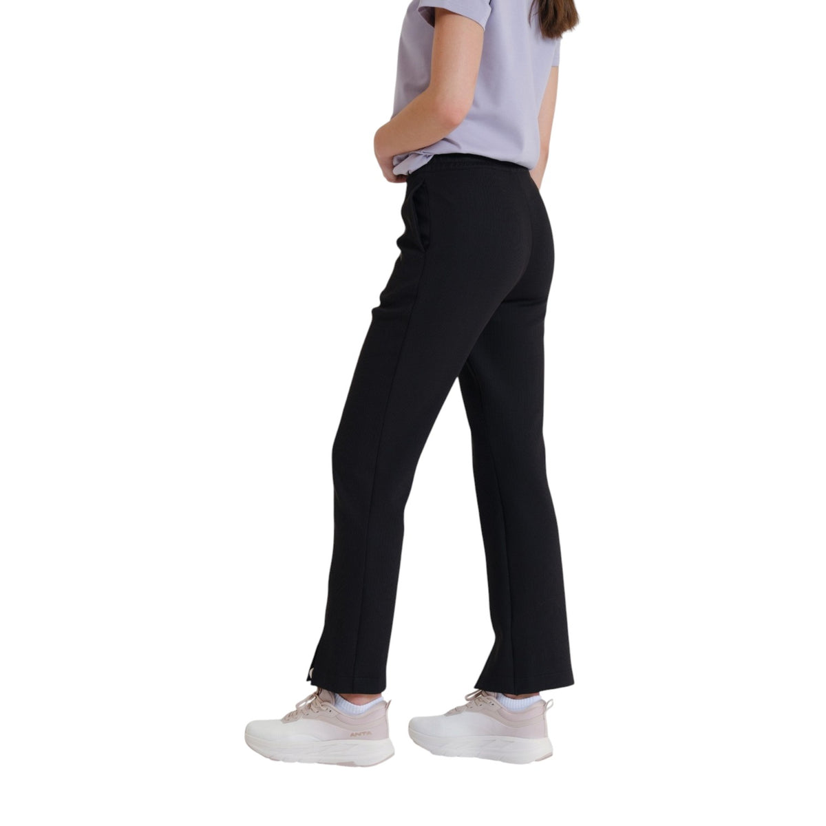 ANTA Knit Track Pants - Black