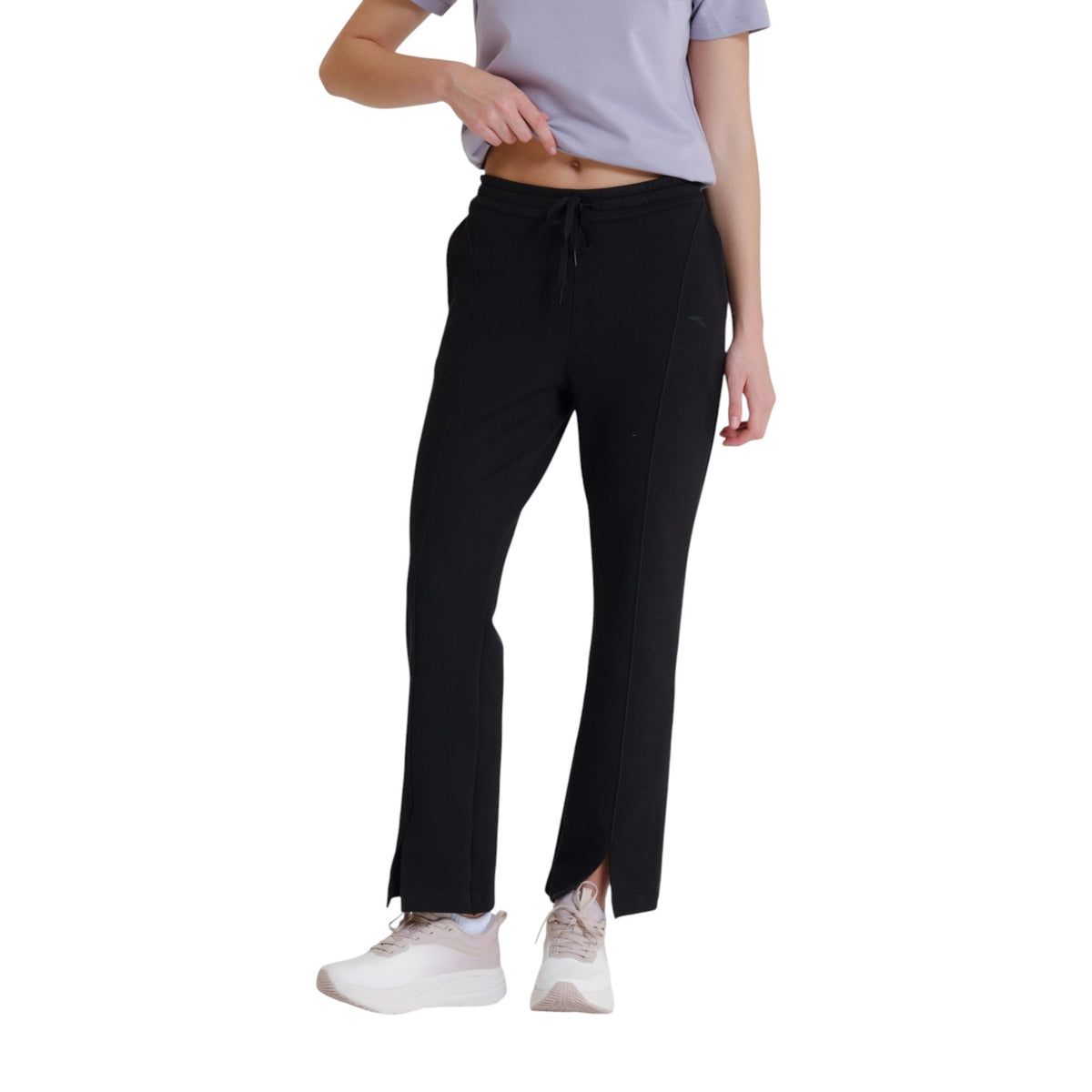 ANTA Knit Track Pants - Black