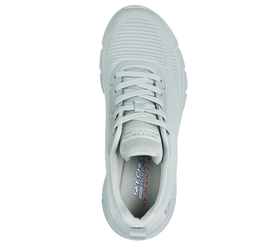 FRG Skechers BOBS Sport B Flex Hi Flying Hi sneaker sage green textured rubber outsole bottom view