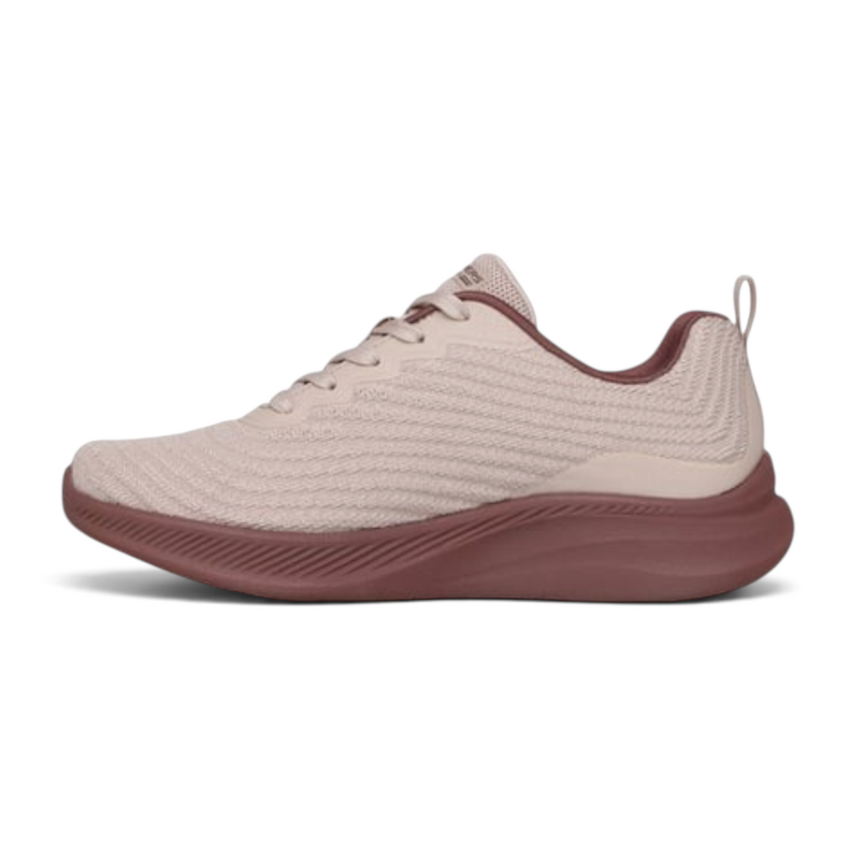 FRG BOBS MODA FLEX sneakers in light pink with a textured knit upper and a dark mauve cushioned sole