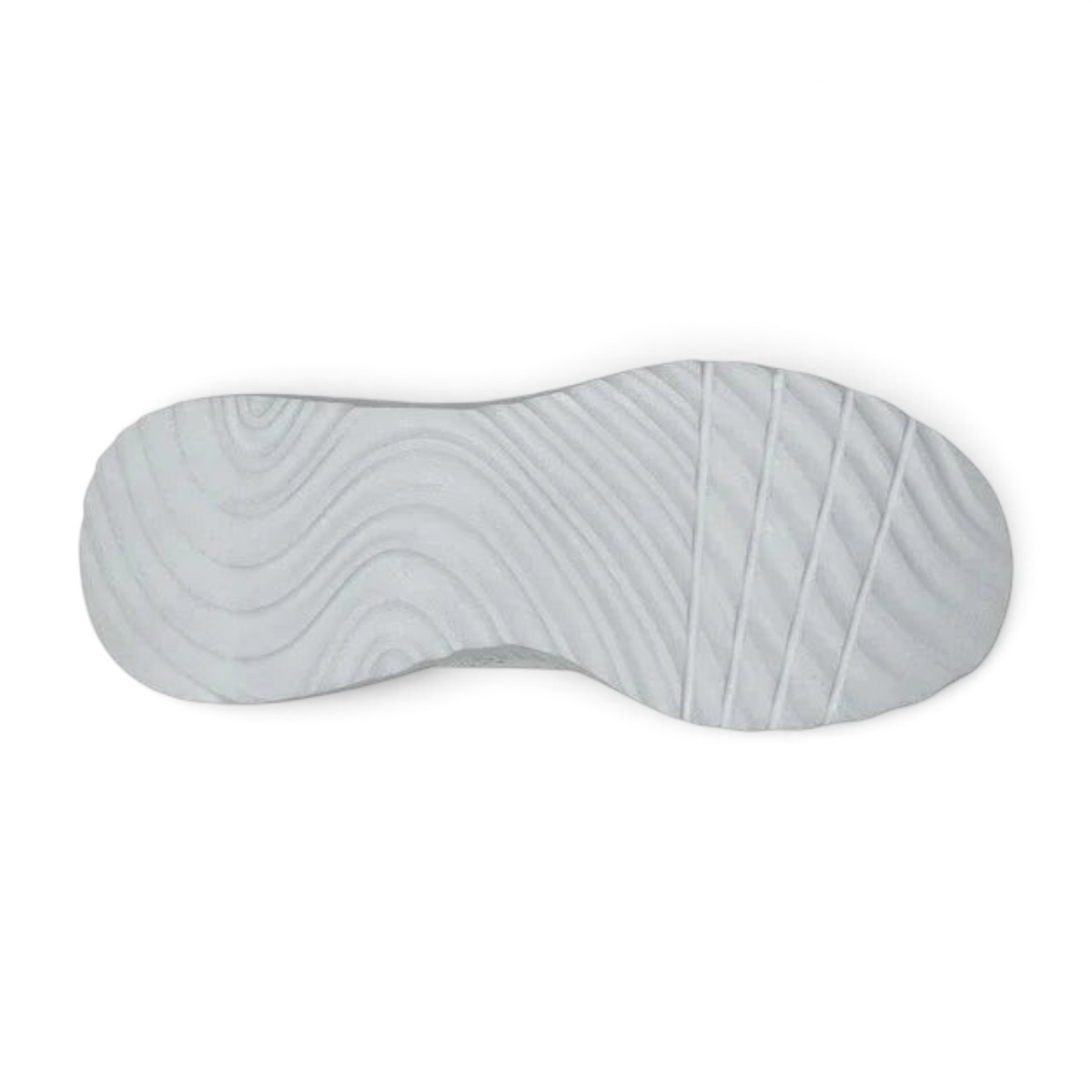 FRG BOBS Squad Chaos - Prism Bold sneaker white rubber outsole with wave and diagonal tread pattern