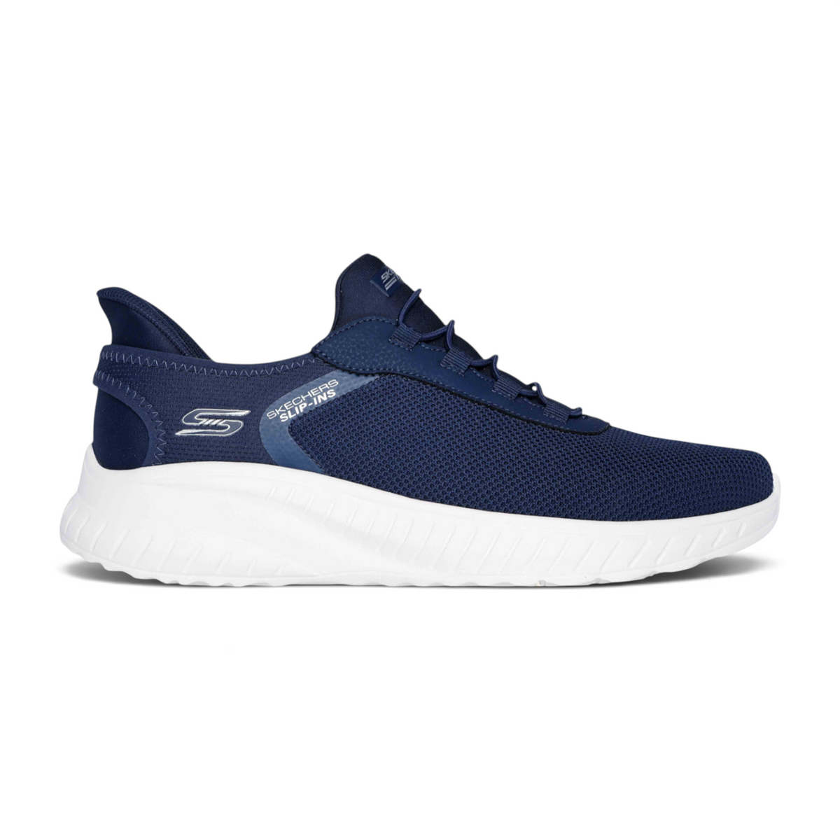 FRG BOBS SQUAD CHAOS navy blue slip-on sneaker with breathable mesh upper and white cushioned midsole