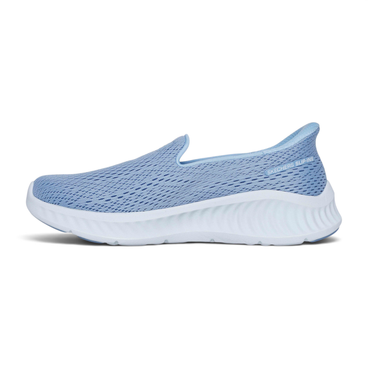 FRG GO WALK NOW IVY light blue slip-on walking shoe with breathable mesh upper and white cushioned sole