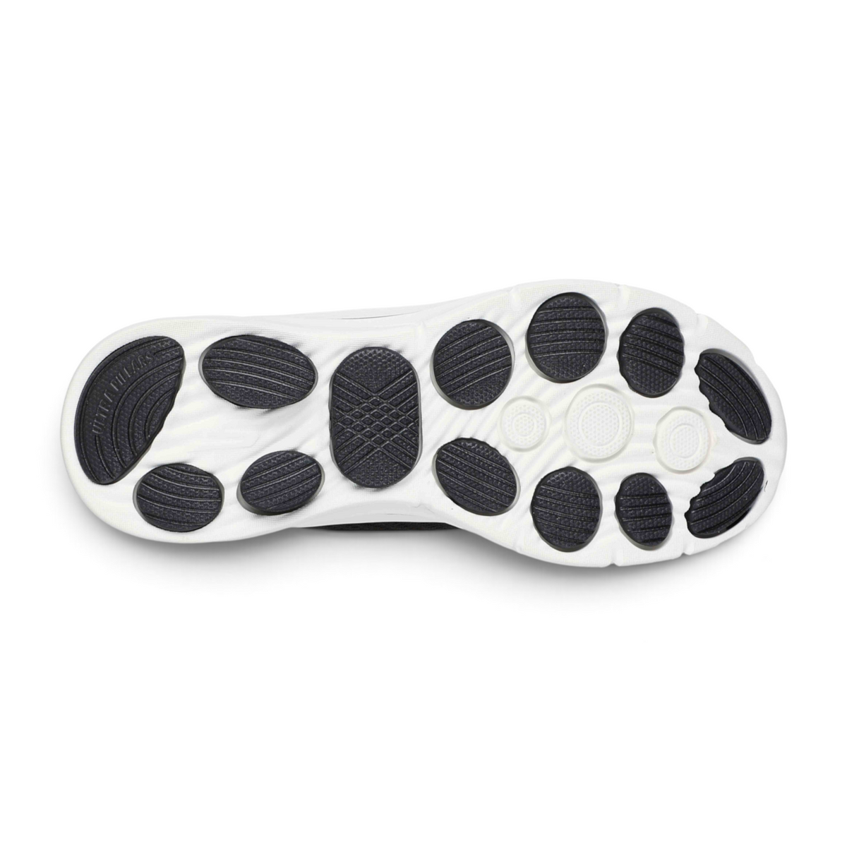 FRG GO WALK 8 - BRITT sneaker outsole featuring white foam cushioning and black rubber traction pods