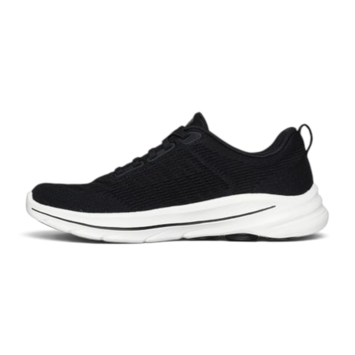 FRG GO WALK 8 - BRITT black lightweight walking sneaker with a white cushioned sole and breathable mesh upper