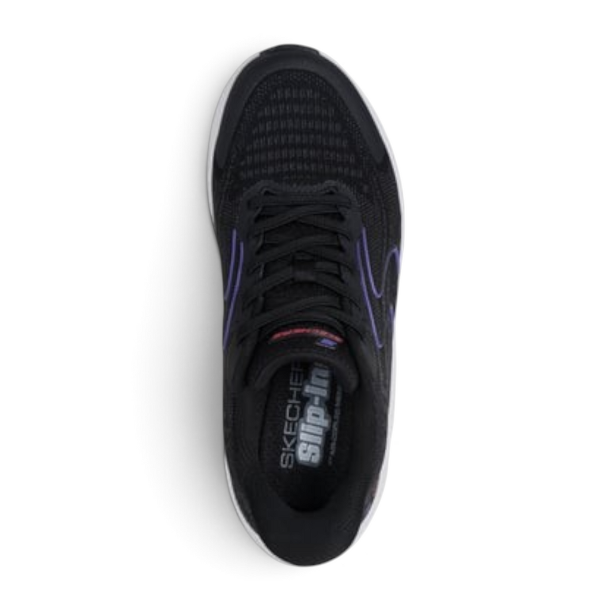 FRG GO RUN CONSISTENT 2.0 LOCKHART black athletic running shoe with purple accents and slip-in design