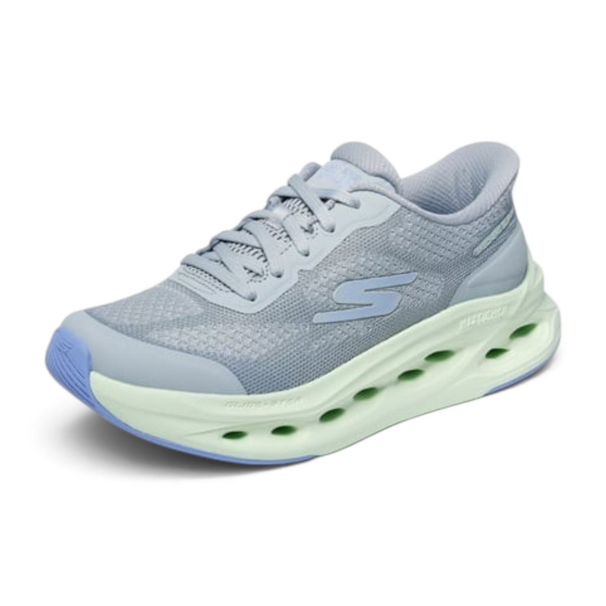 FRG MAX CUSHIONING GLIDE-STEP HARTFORD light blue athletic sneaker with a thick, perforated cushioned sole.