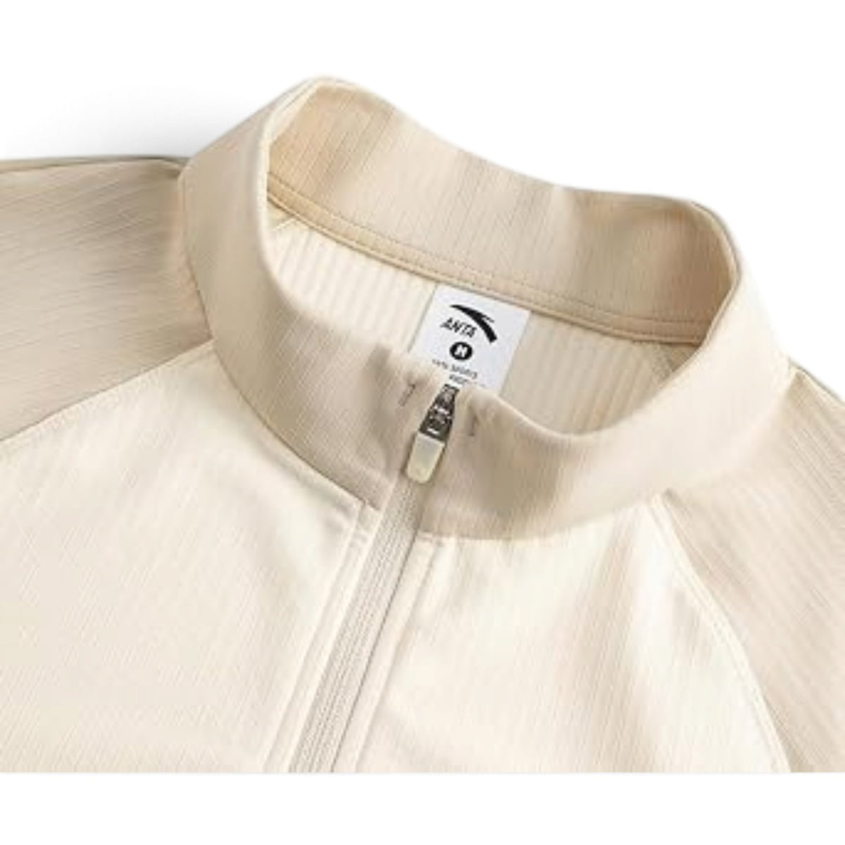 ANTA Zip-Neck Long Sleeve Top - White