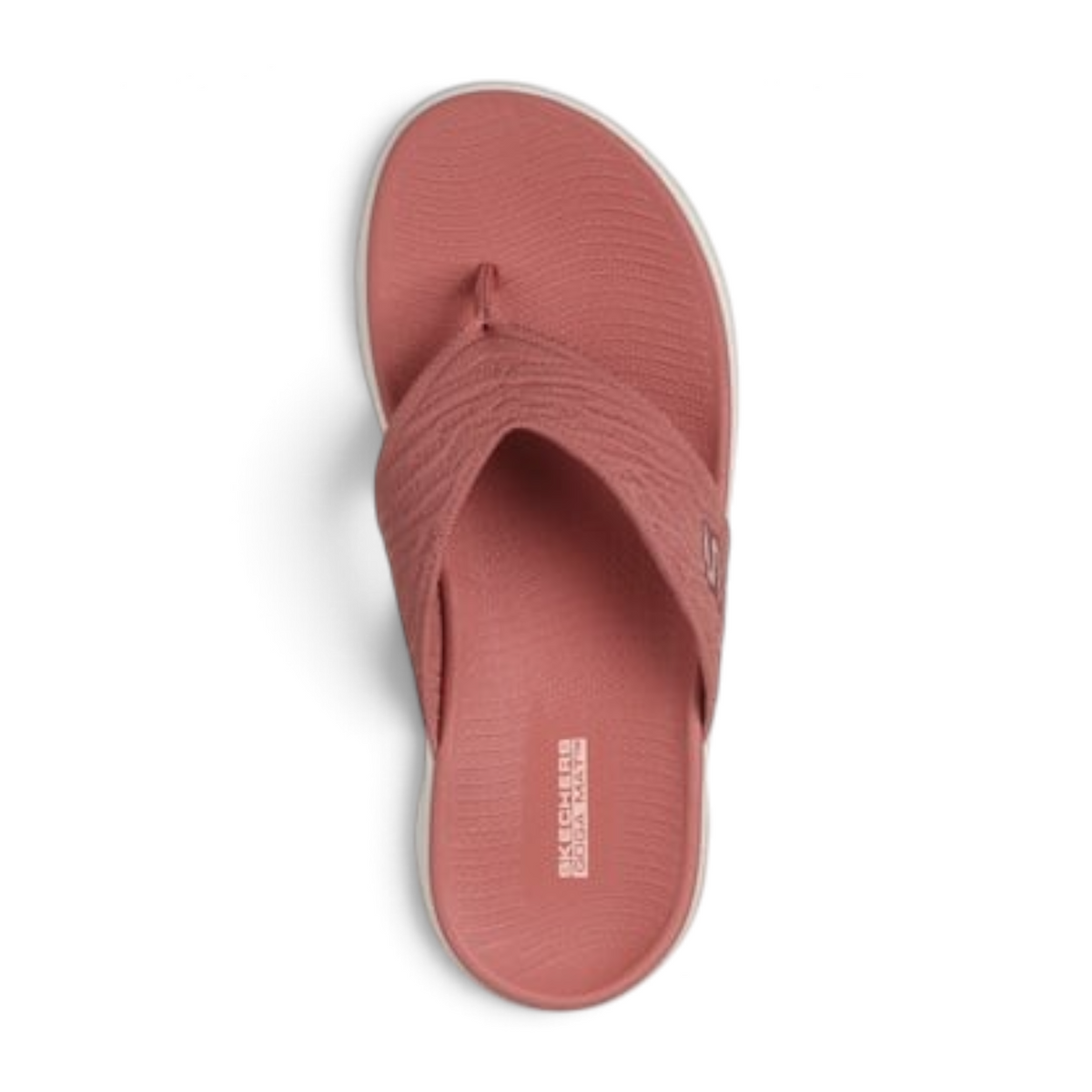 FRG Skechers GO WALK Flex Splendor 3-point thong sandal in dusty rose with a contoured Goga Mat footbed.