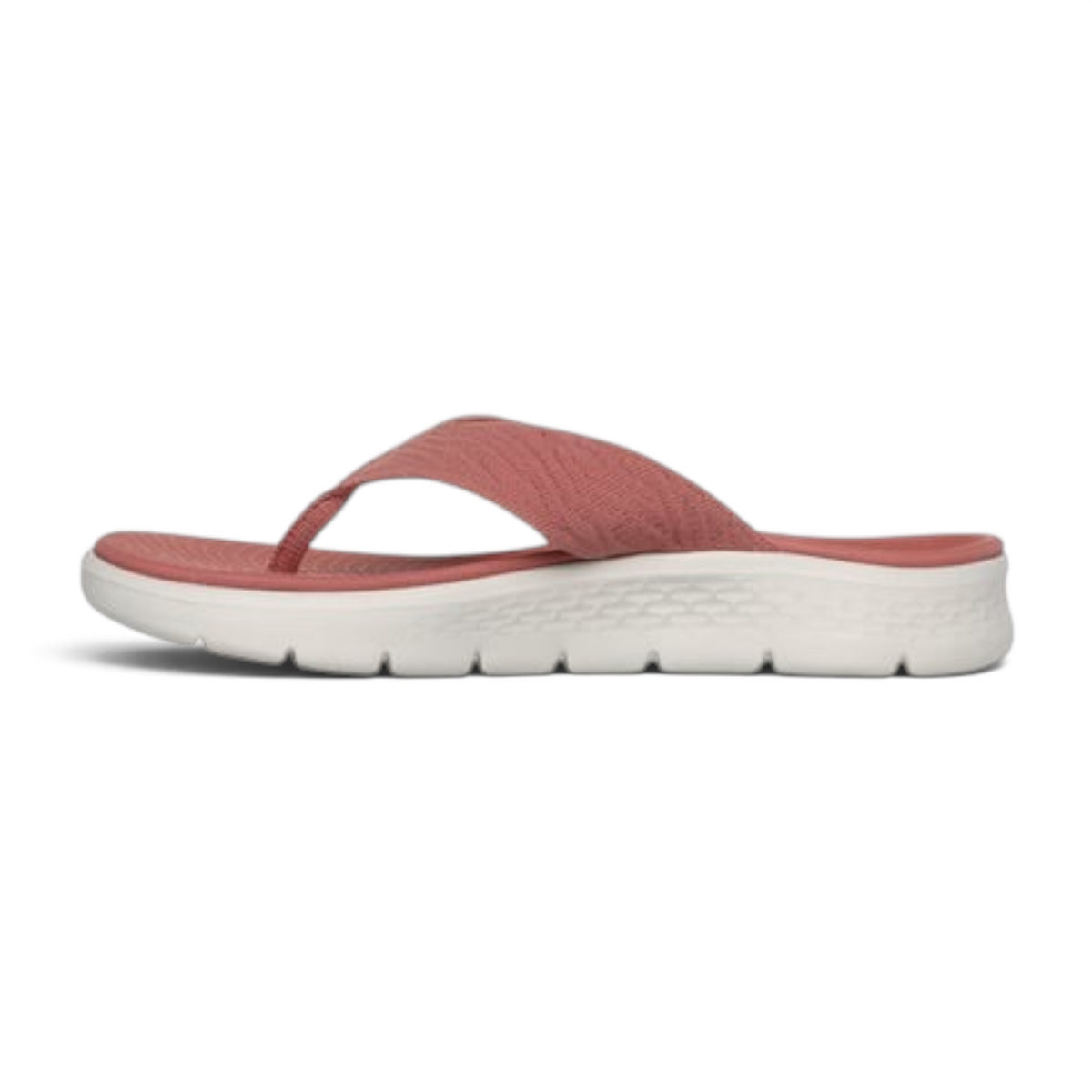 FRG Skechers GO WALK Flex Splendor 3-point thong sandal in dusty rose with a white cushioned ULTRA GO midsole.