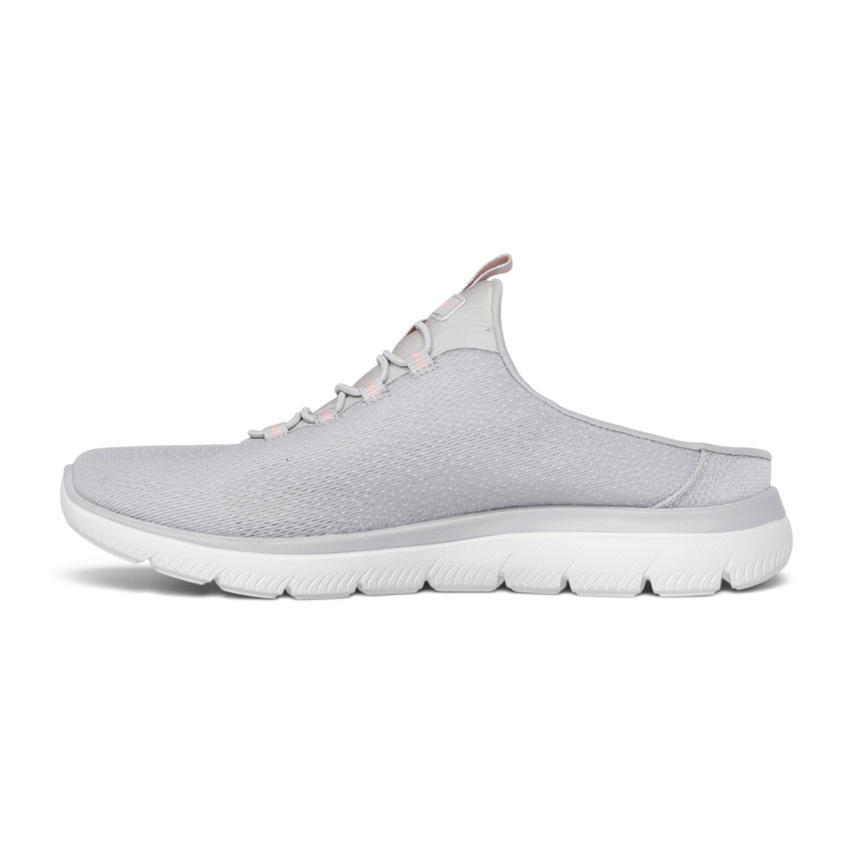 FRG Summits Simply Sweet light grey slip-on sneaker with a breathable mesh upper and white cushioned sole