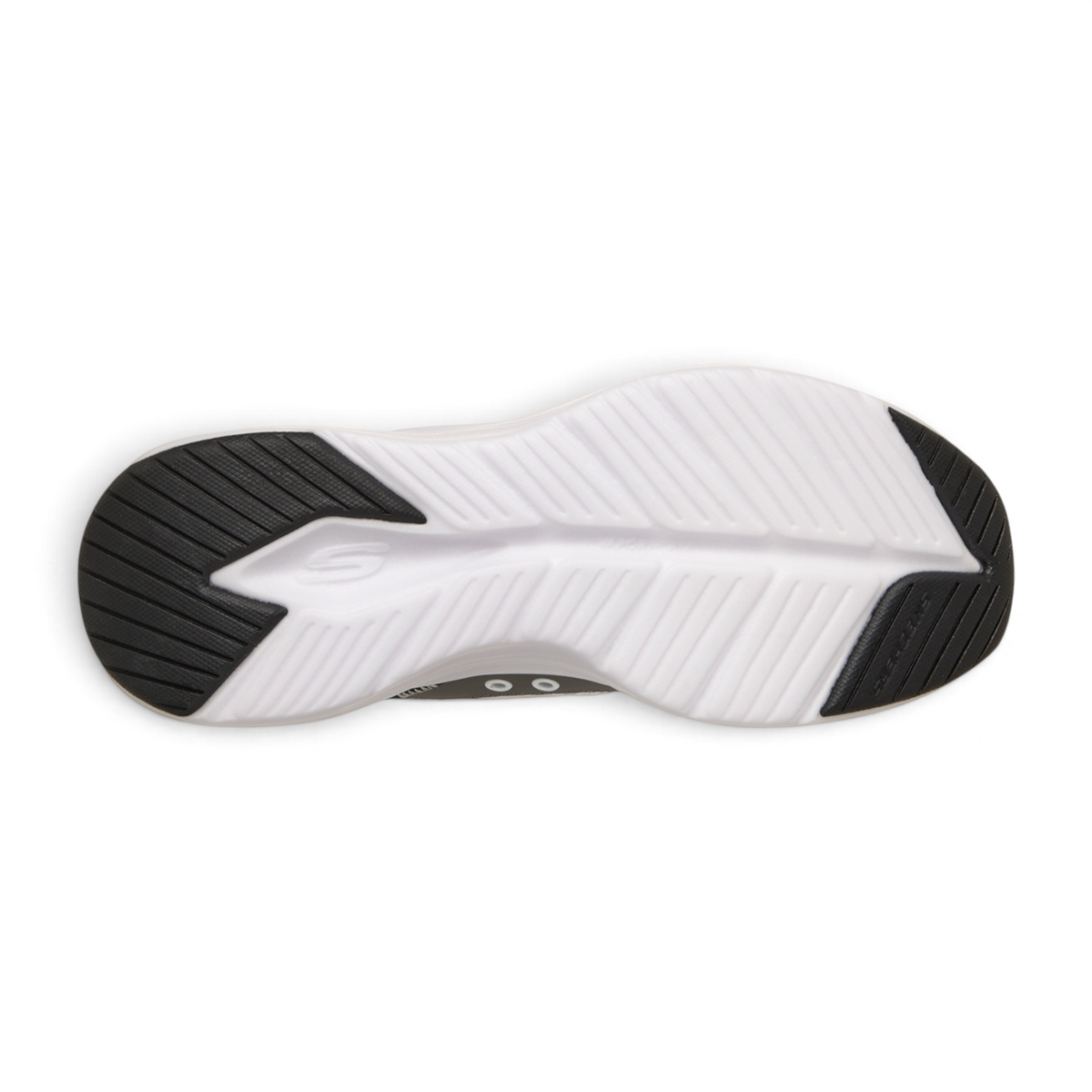 FRG Skechers Sports Cozy Fit slip-in sneaker showing the white and black textured rubber outsole pattern