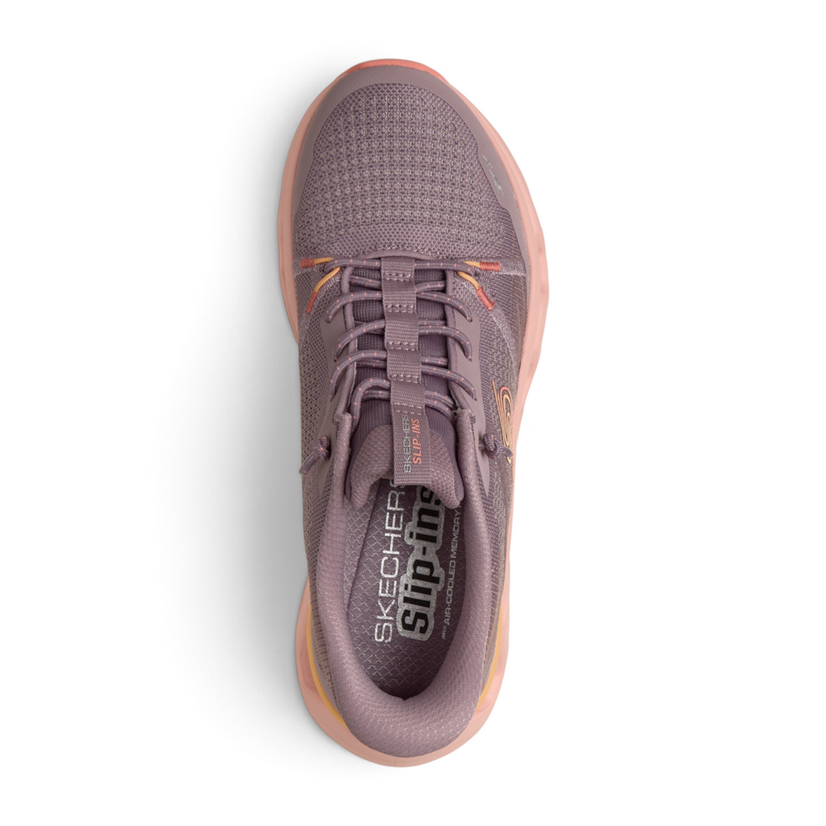 FRG GLIDE-STEP ALTUS FAST LANE mauve slip-on sneaker with breathable mesh upper and cushioned memory foam insole.
