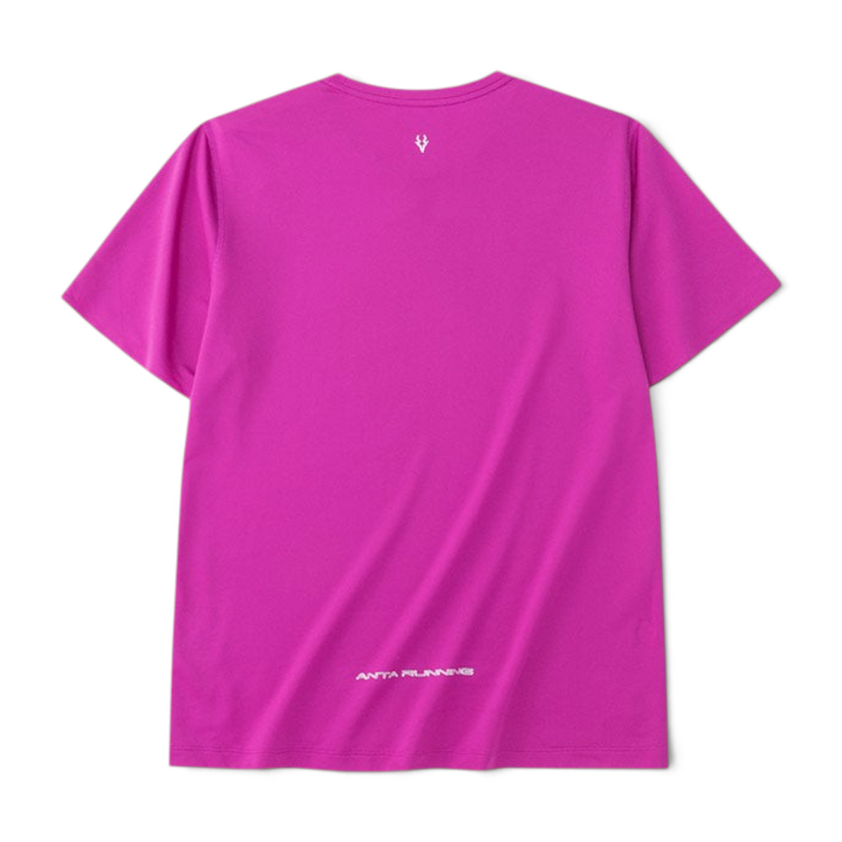 FRG ANTA A-Cross purple short sleeve running t-shirt with moisture-wicking fabric and back logo detail