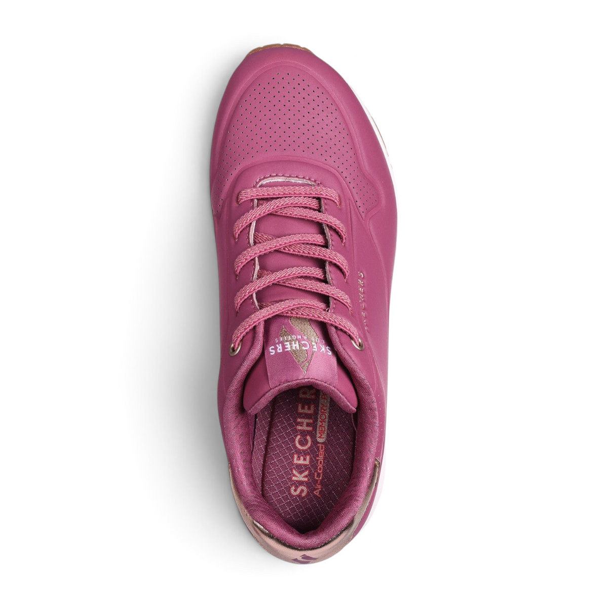 FRG SKECHERS Street Tres-Air Uno Vision-Airy sneaker in dark pink with perforated details and lace-up closure