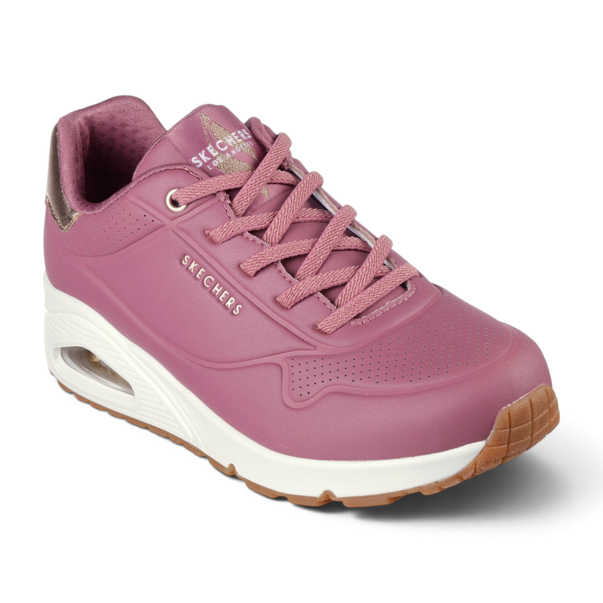 FRG SKECHERS Street Tres-Air Uno Vision-Airy sneaker in mauve with white midsole and gum rubber outsole