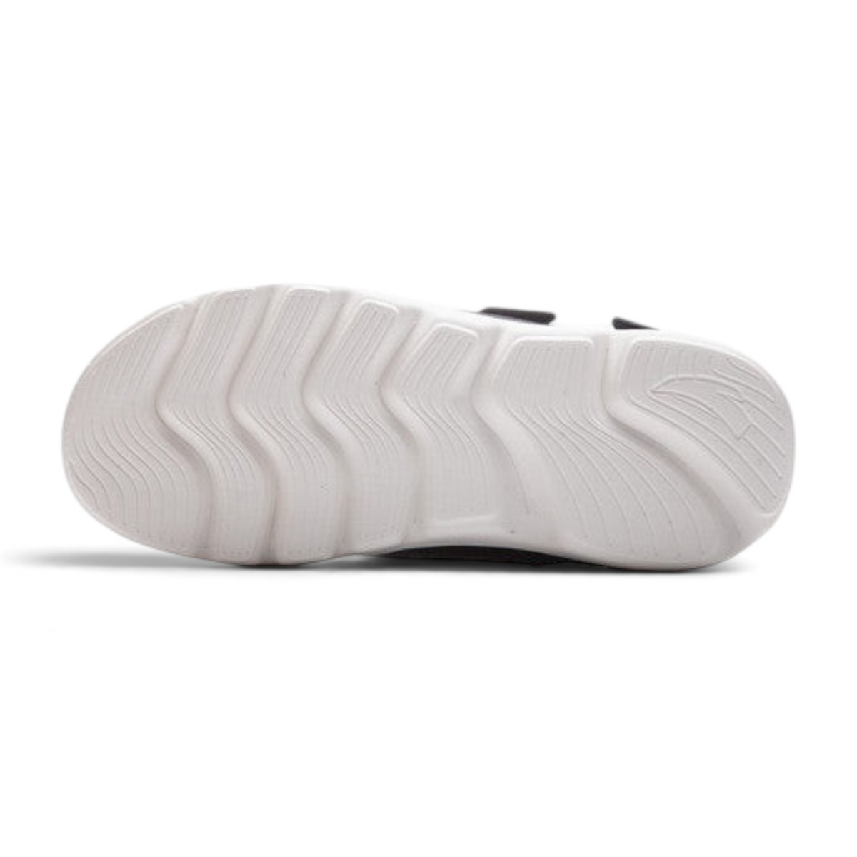 FRG ANTA women's basic sandals in black featuring a white textured outsole for grip and comfort