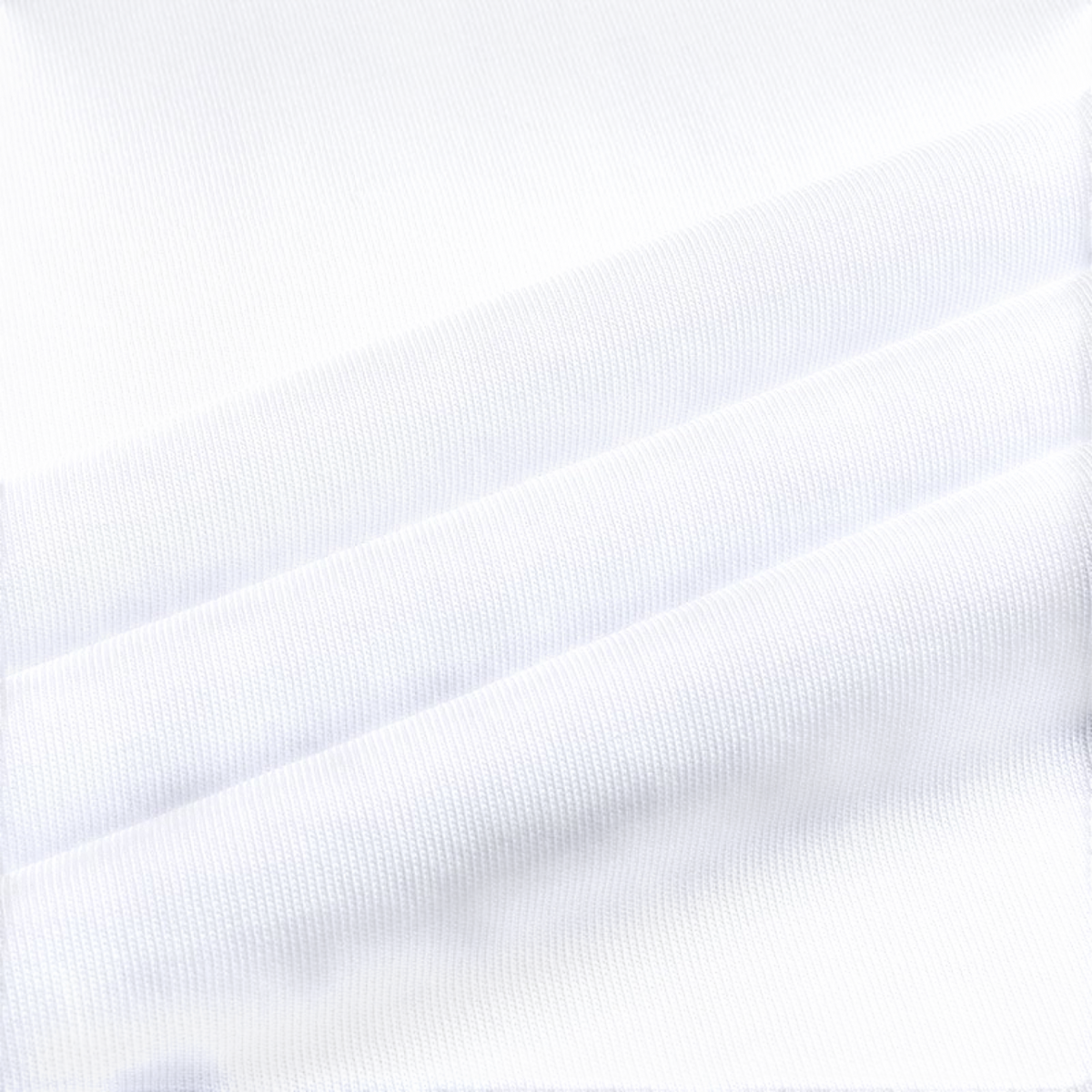 FRG ANTA Sorona Plus snow white cotton blend fabric texture with soft folds for cross training t-shirt