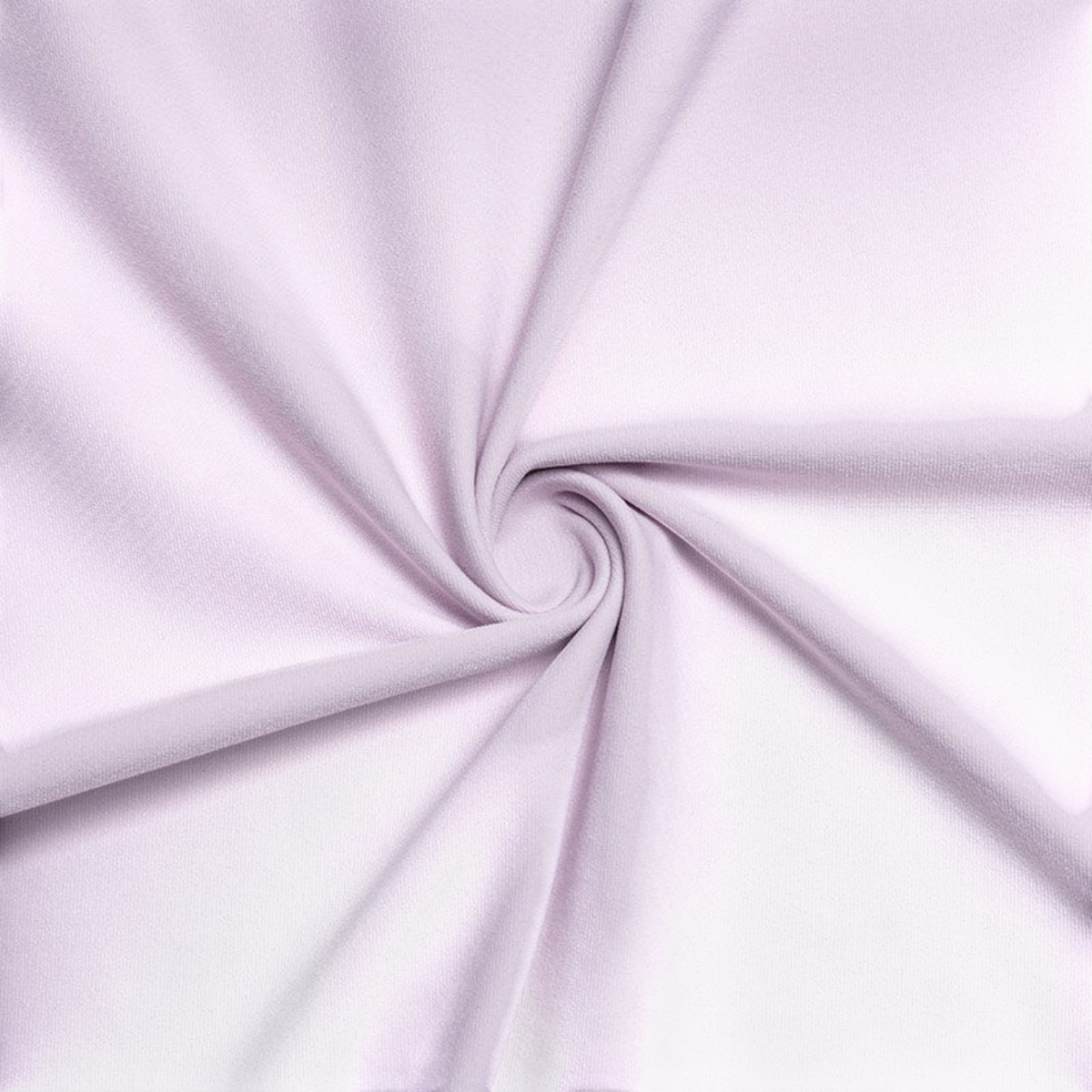 FRG SS TEE in a soft light lavender fabric with a smooth texture and elegant spiral drape