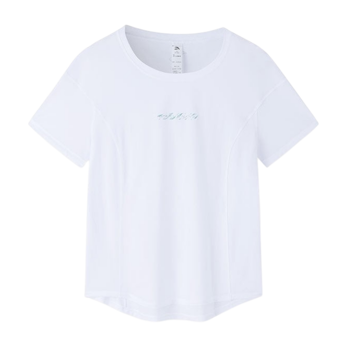 FRG ANTA A-Cool III snow white running t-shirt in breathable polyester with short sleeves and a curved hem.