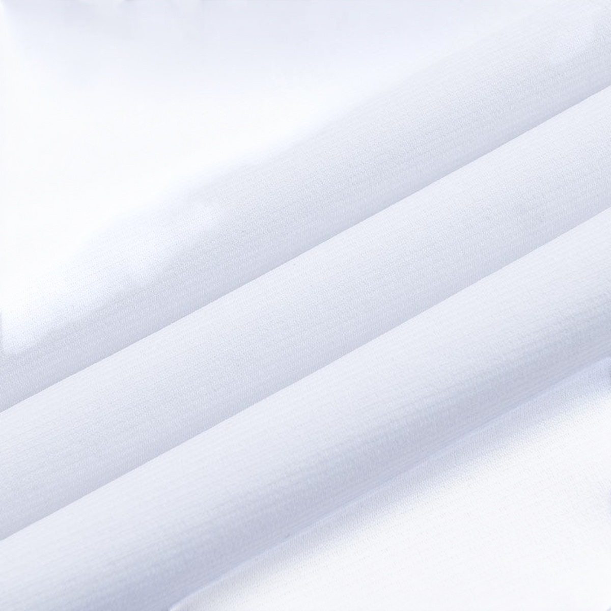 FRG ANTA A-Cool III running t-shirt fabric in snow white showing the breathable, lightweight polyester texture.