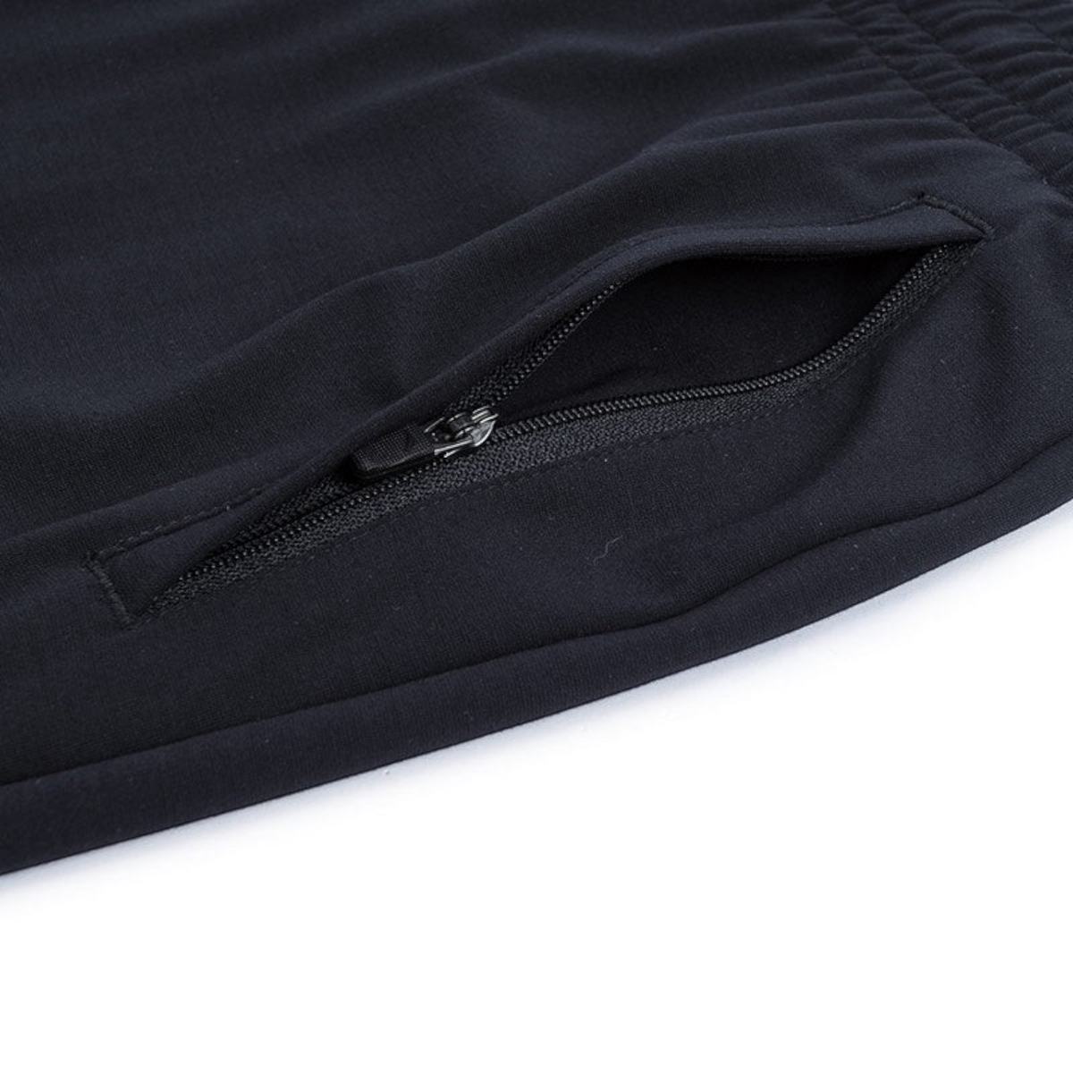 FRG ANTA A-Chill Touch EcoCozy black knit ankle pants featuring a secure zippered side pocket detail.