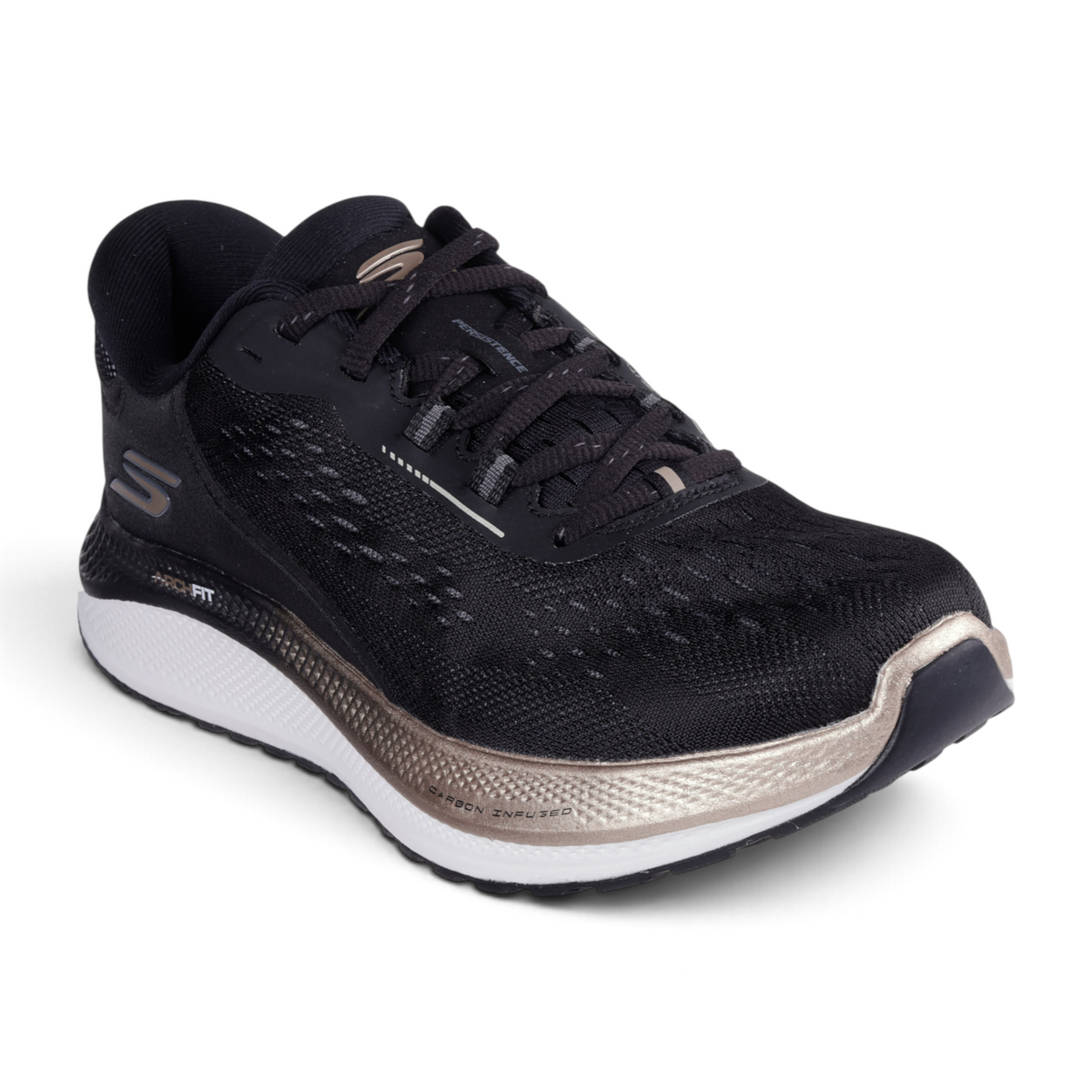 FRG Skechers GO RUN Persistence 2 black running shoe with breathable mesh upper and Goodyear performance outsole