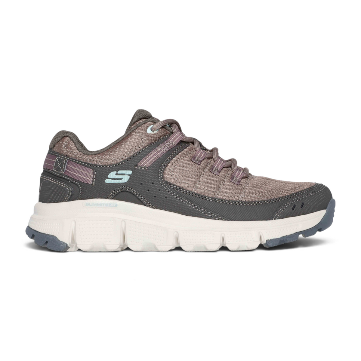 FRG SUMMITS AT women's brown and grey trail walking sneaker with mesh upper and cushioned midsole