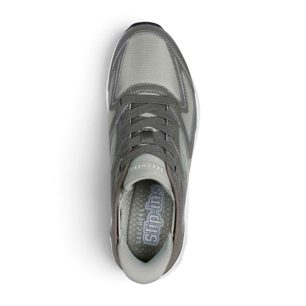 FRG TRES-AIR UNO VISION-AIRY SL grey mesh slip-in athletic sneaker with cushioned insole, top-down view