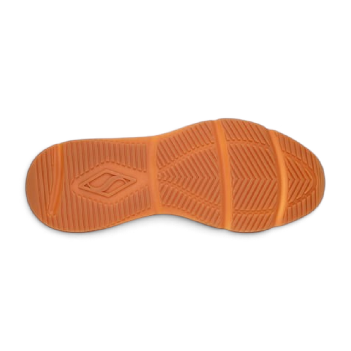 FRG TRES-AIR UNO NECESSAIRY sneaker featuring a textured orange rubber outsole with a geometric grip pattern