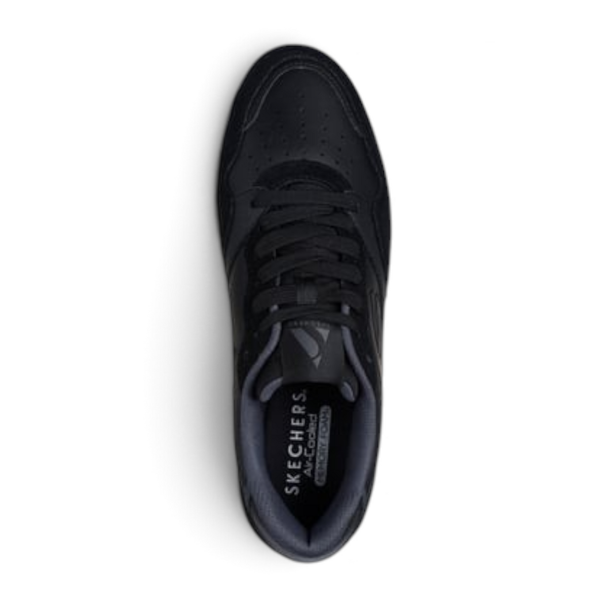 FRG Skechers Koopa Court Volley Low Varsity sneaker in black with Air-Cooled Memory Foam cushioned insole