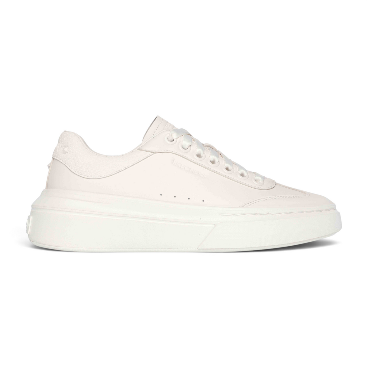 FRG Cordova Classic All Bright white platform sneaker with smooth leather upper and tonal lace-up closure