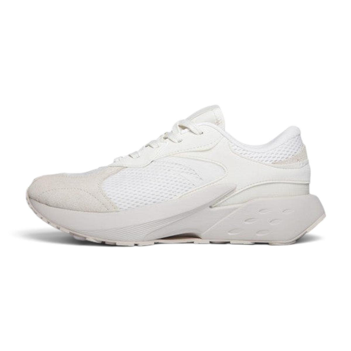 FRG ANTA Heritage casual sneakers in grey and beige featuring breathable mesh, cow suede, and a cushioned midsole.