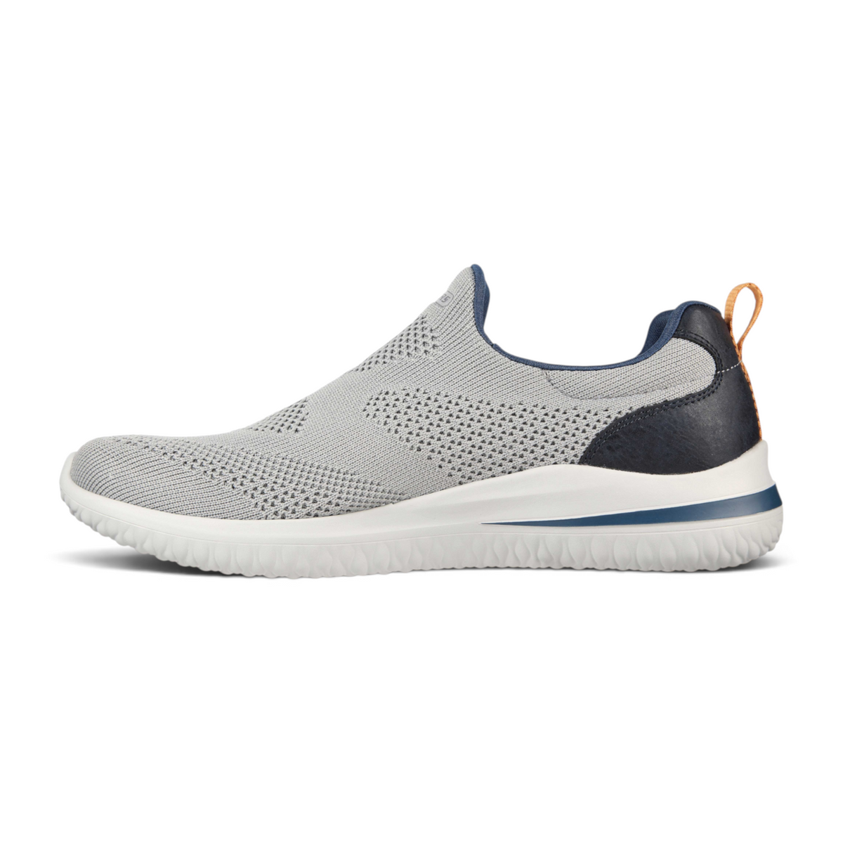 FRG Delson 3.0 Fairfield grey vegan mesh slip-on sneaker with memory foam insole and flexible white rubber sole