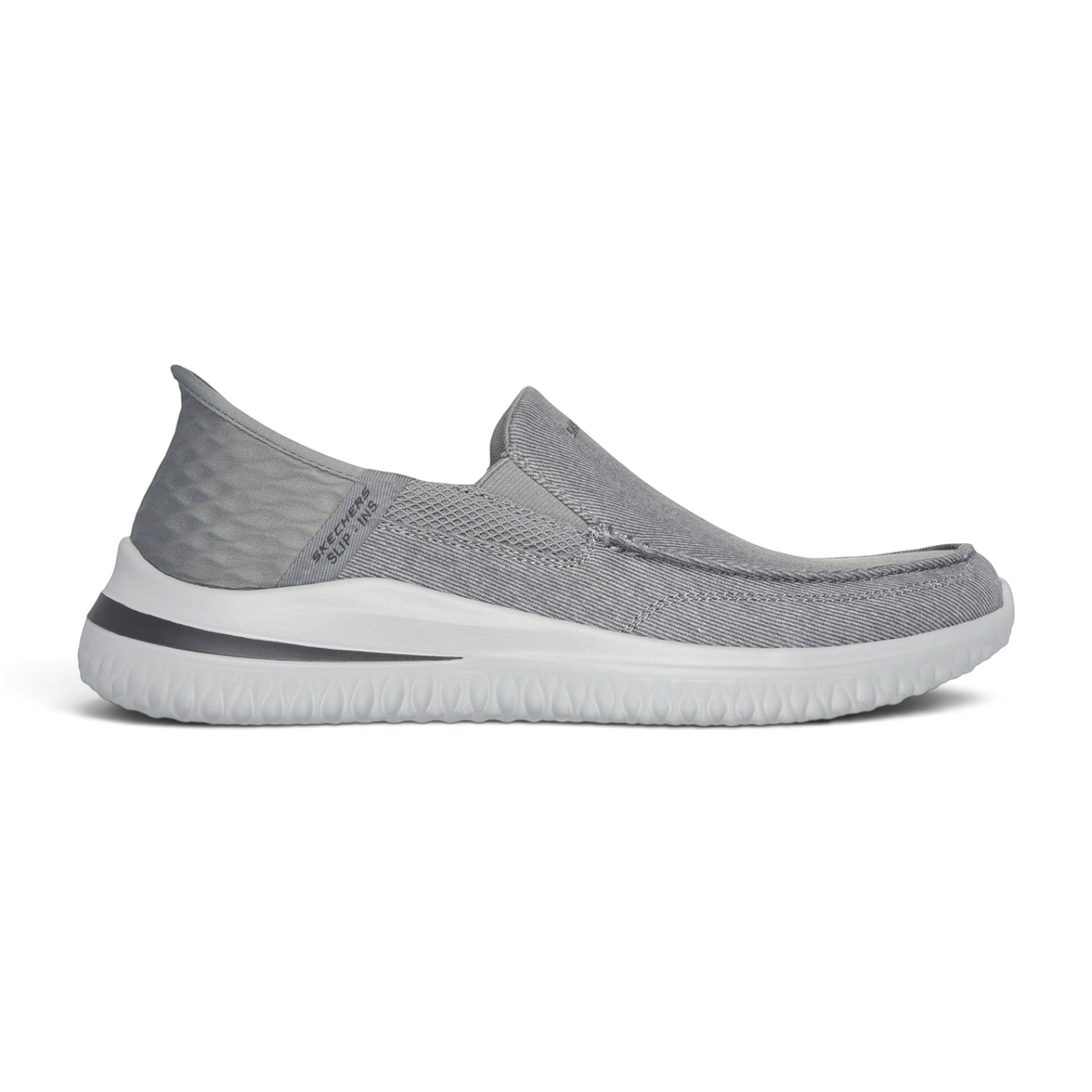 FRG Skechers Street Tres-Air Uno Vision-Airy slip-in sneakers in grey with a white cushioned sole