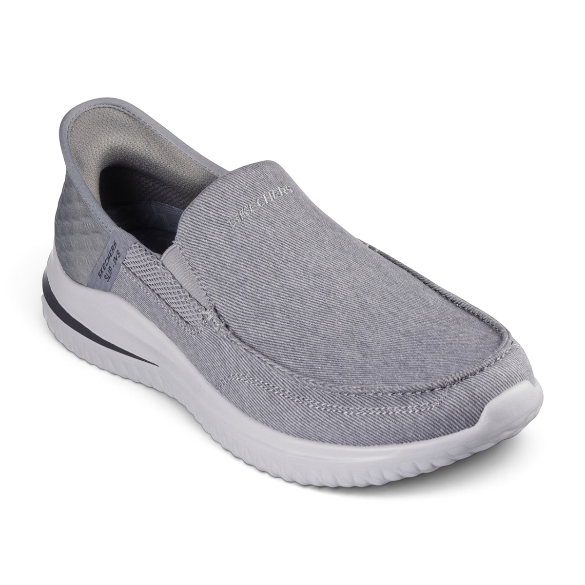 FRG SKECHERS Street Tres-Air Uno Vision-Airy slip-on sneaker in light grey with a white cushioned sole