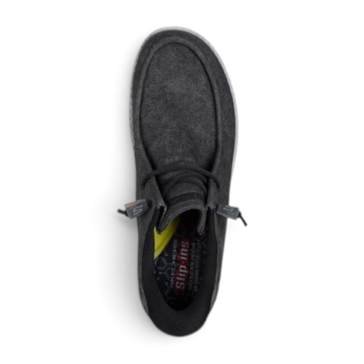 FRG Melson Coronado charcoal grey slip-on casual shoe with a textured canvas upper and cushioned insole