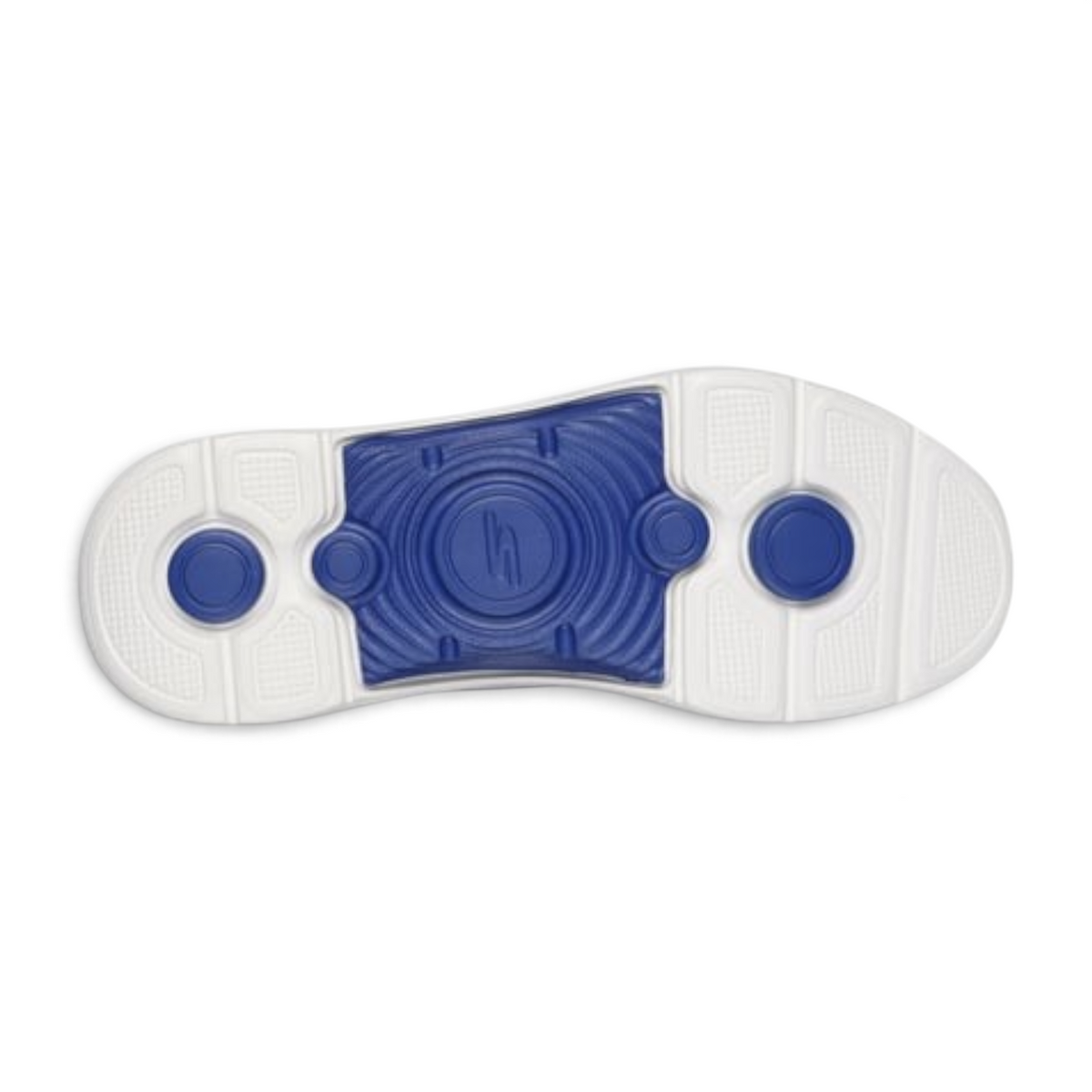 FRG GO WALK ARCH FIT 2.0 - TEMPORAL sneaker outsole featuring white and blue traction pods for support