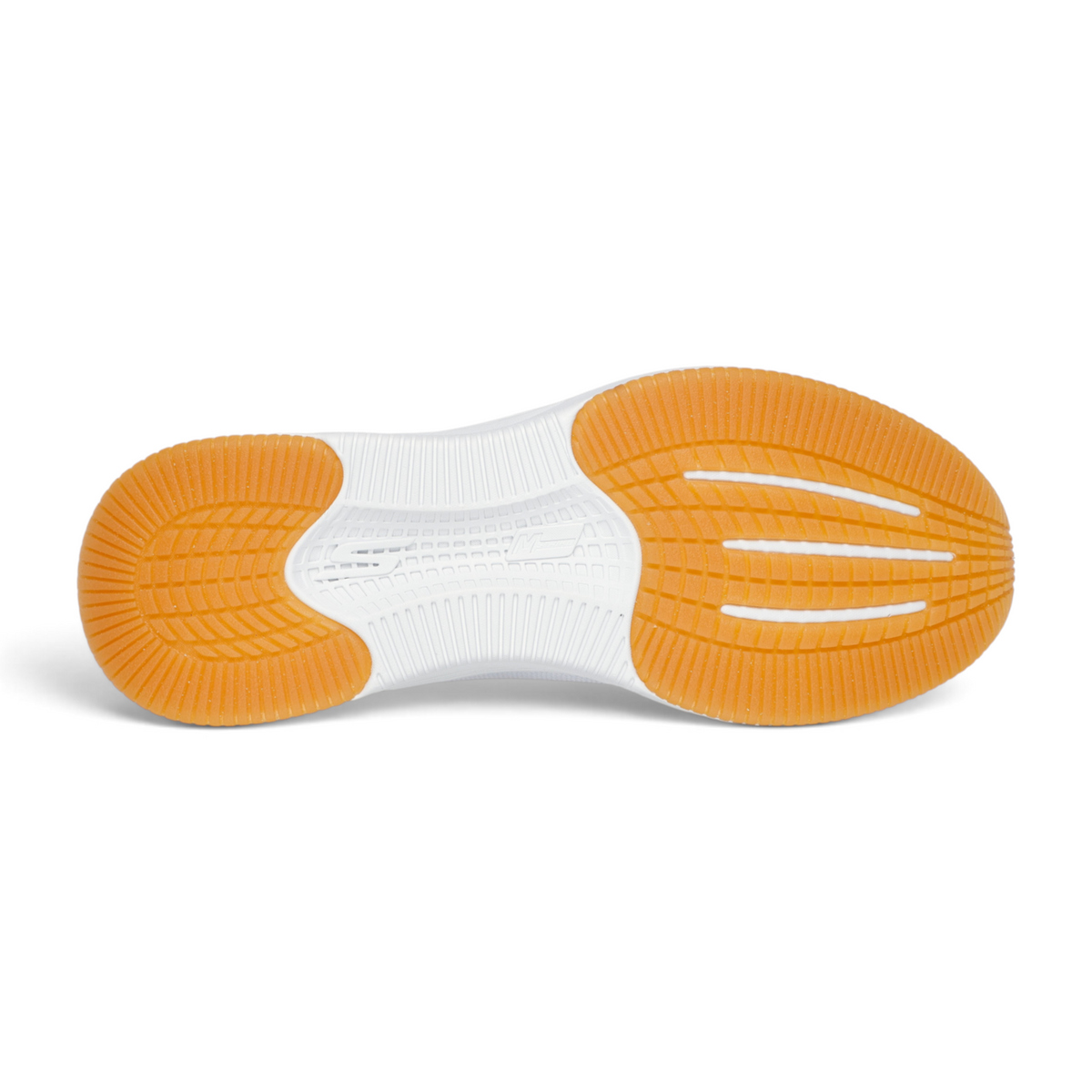 FRG GO RUN ELEVATE 2.0 UPRAISE 2.0 running shoe featuring a white midsole and a textured orange rubber outsole