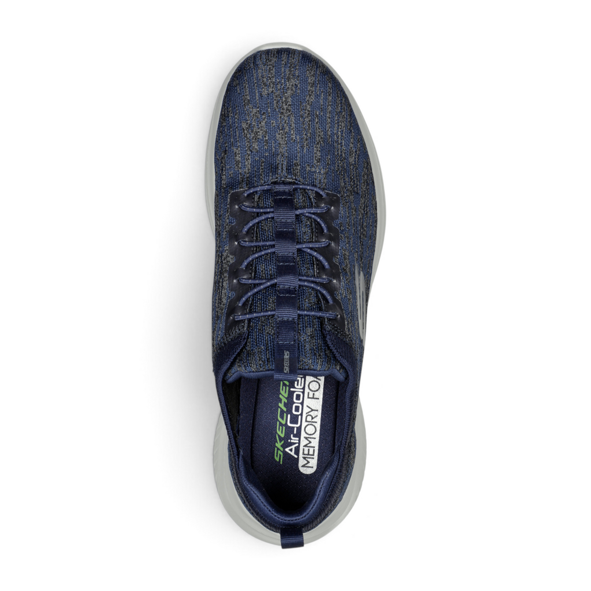 FRG Skechers Ultra Flex 3.0 navy blue vegan knit sneaker with Air-Cooled Memory Foam insole, top view