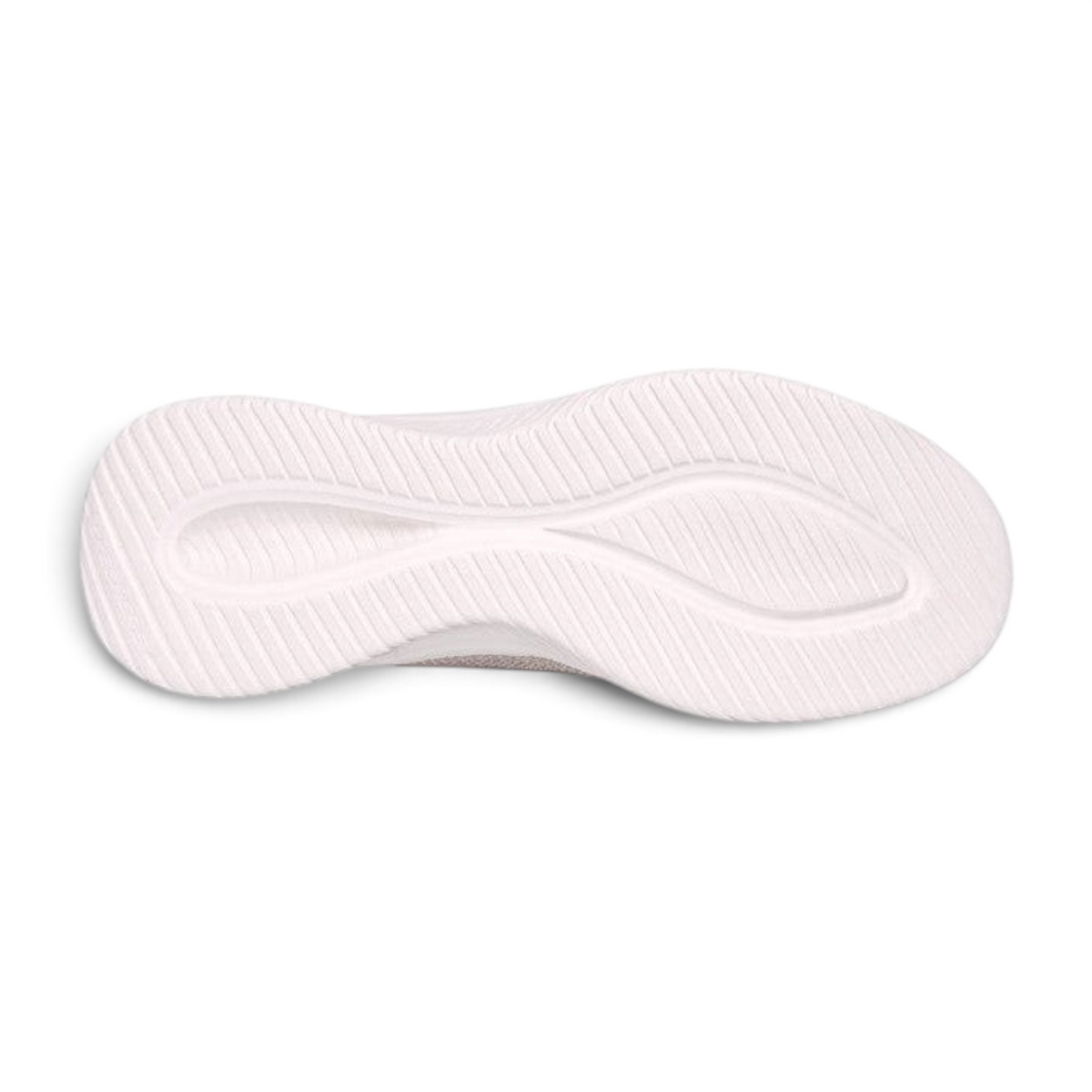FRG Skechers Slip-Ins Ultra Flex 3.0 taupe sneaker showing the white textured rubber outsole