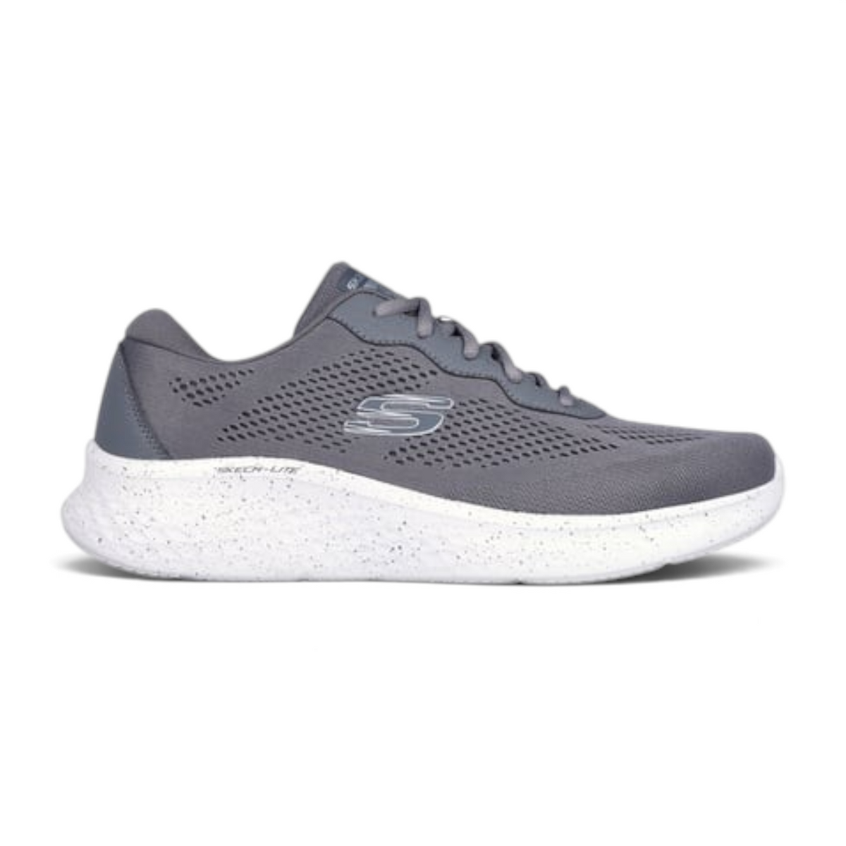 FRG SKECH-LITE PRO - BROADSIDE grey mesh athletic sneaker with a white speckled cushioned midsole