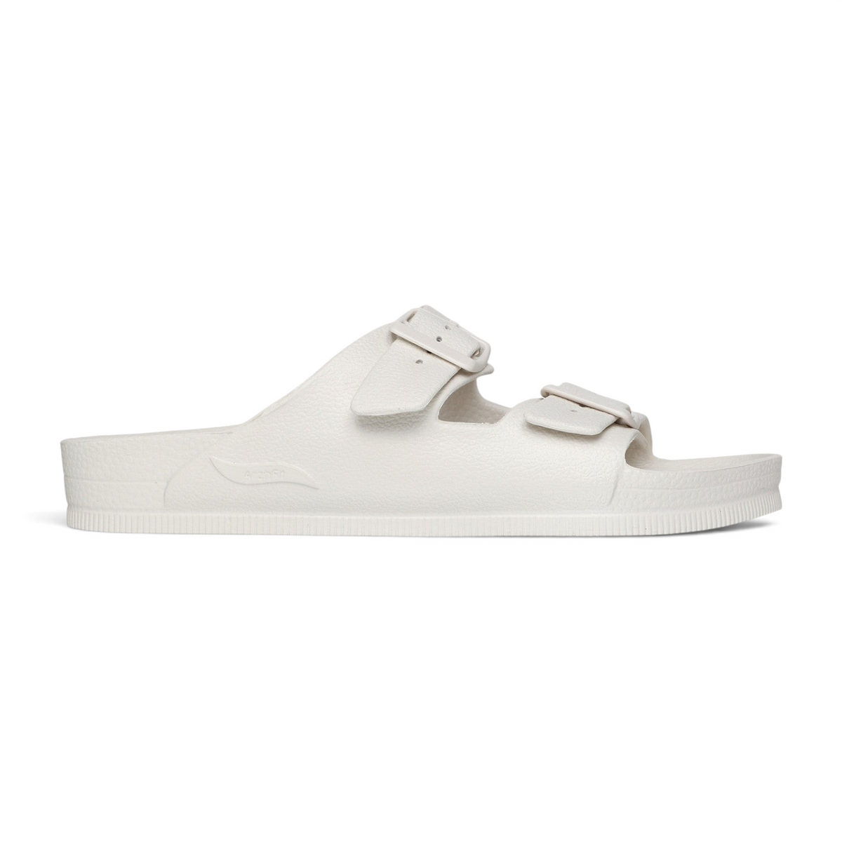 FRG Skechers Foamies Arch Fit Cali Surf slide in off-white with adjustable buckle straps and contoured footbed