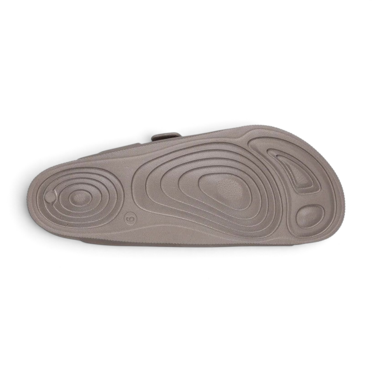 FRG Skechers Foamies Arch Fit Cali Surf slide in taupe showing the contoured footbed with arch support design