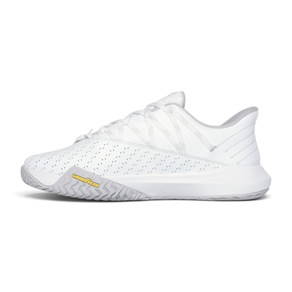 FRG Skechers Viper Court Rally white performance court shoe with perforated leather and Goodyear rubber outsole